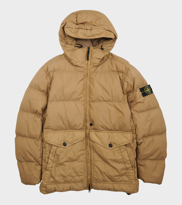 Stone Island - Garment Dyed Crinkle Reps Down Jacket Dark Beige