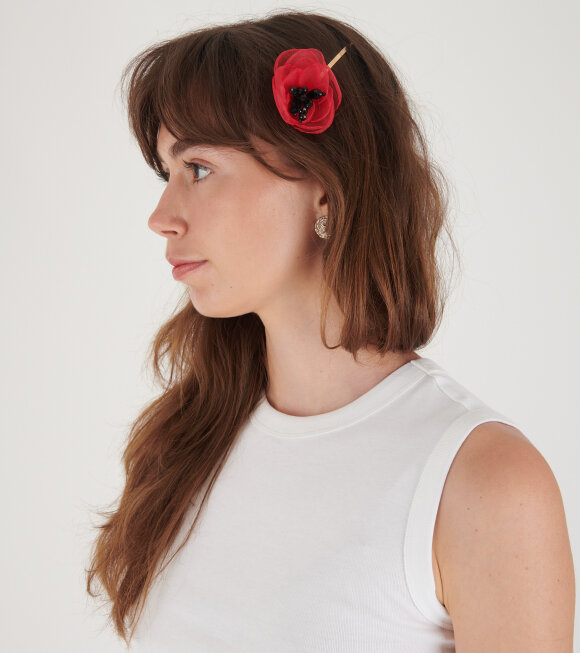 Caro Editions - Poppy Bobby Pin Red