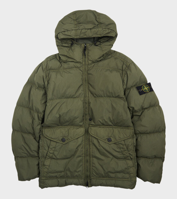 Stone Island - Garment Dyed Crinkle Reps Down Jacket Green