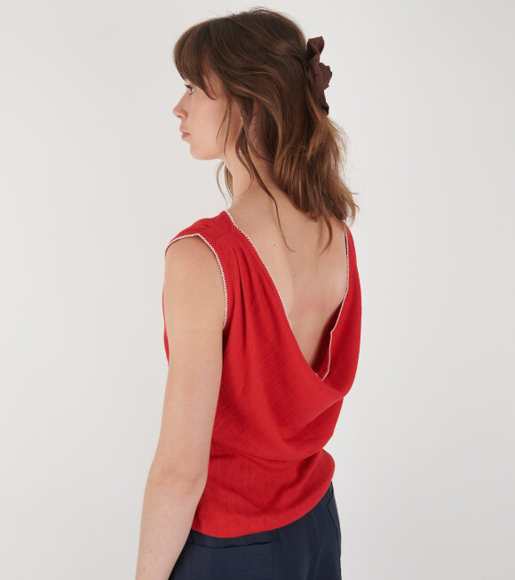 Caro Editions - Alexa Jersey Top Red