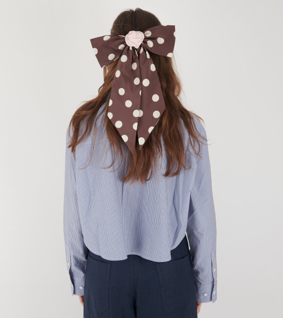 Caro Editions - Caro Bow Brown w. Cream Dots