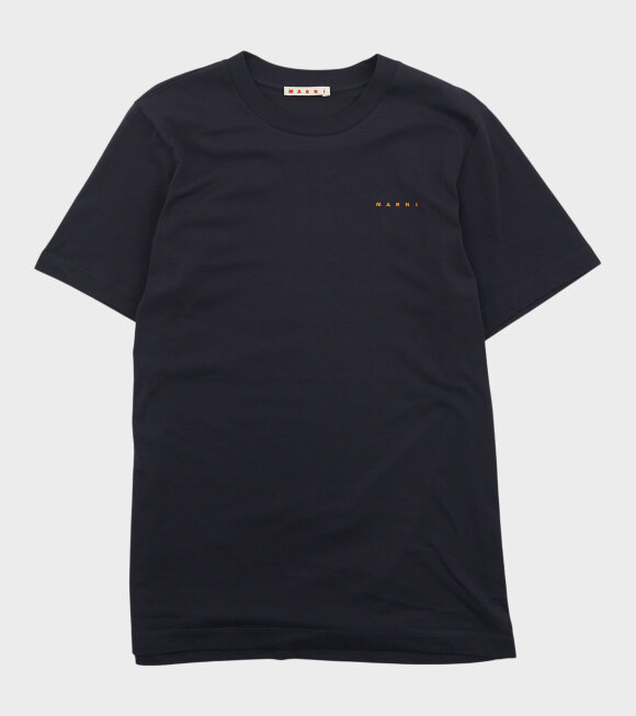 Marni - Logo T-shirt Navy/Orange