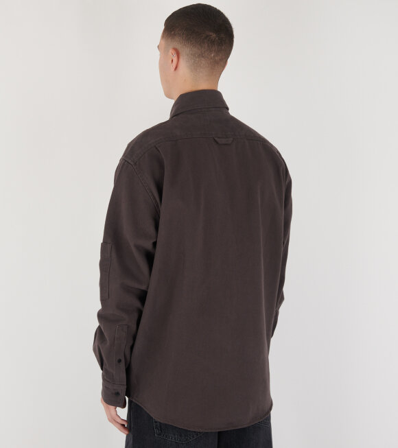 Acne Studios - Twill Zipper Overshirt Jacket Stone Black