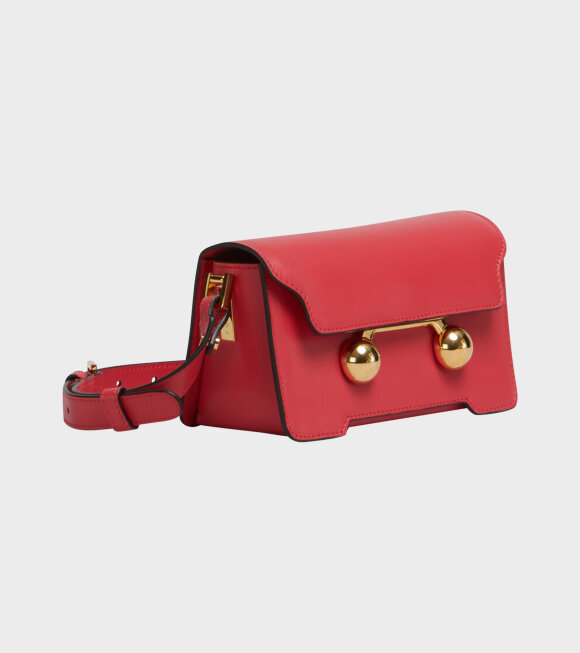 Marni - Leather Trunkaroo Mini Shoulder Bag Tulip Red