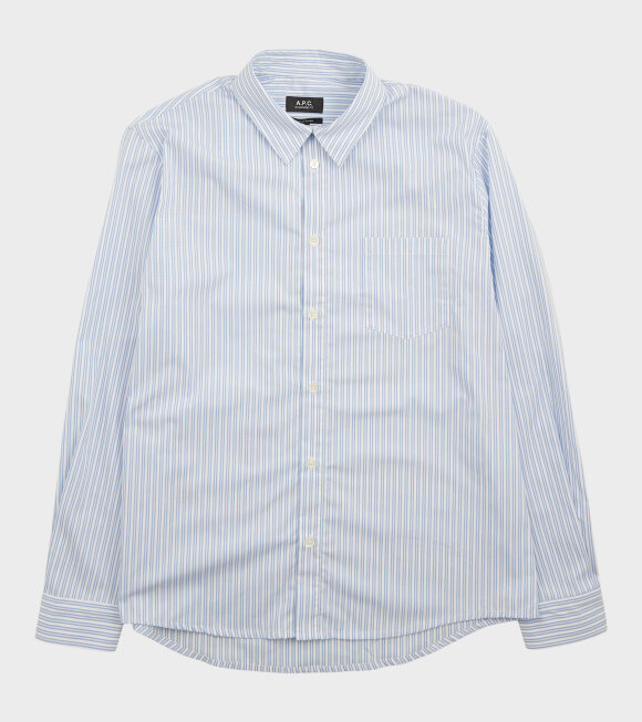 A.P.C - Striped Shirt White/Light Blue