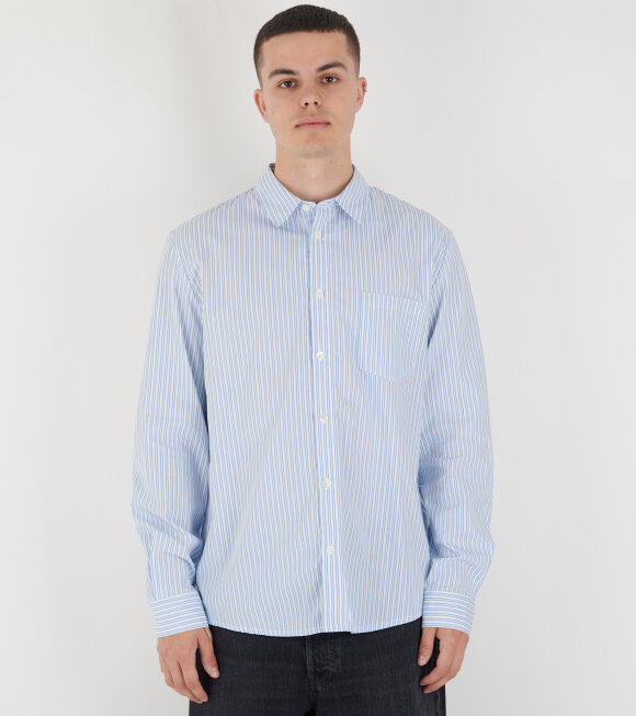 A.P.C - Striped Shirt White/Light Blue