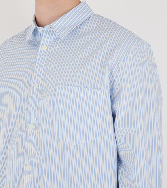 A.P.C - Striped Shirt White/Light Blue