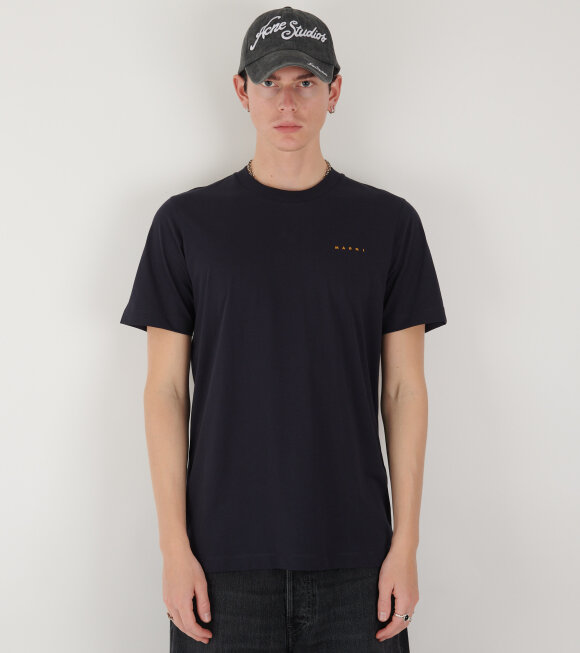 Marni - Logo T-shirt Navy/Orange