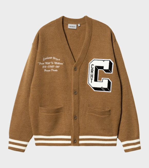 Carhartt WIP - Brown Ducks Cardigan Hamilton Brown/Wax