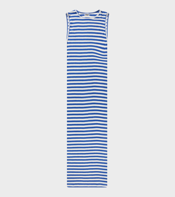 Nørgaard Paa Strøget - 101 Tank Rib Dress Cobalt Blue/Ecru