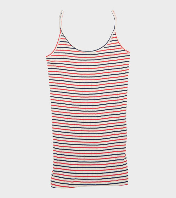 Nørgaard Paa Strøget - 101 Strap Top Ecru/Marine/Red