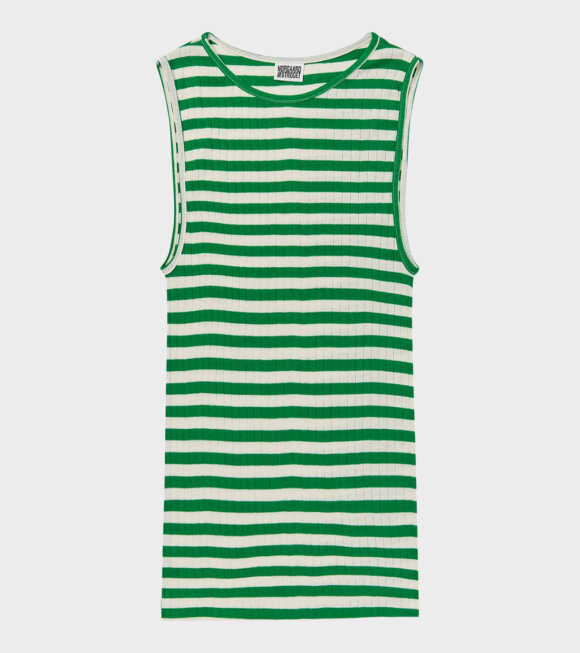 Nørgaard Paa Strøget - 101 Tank Top Green/Ecru