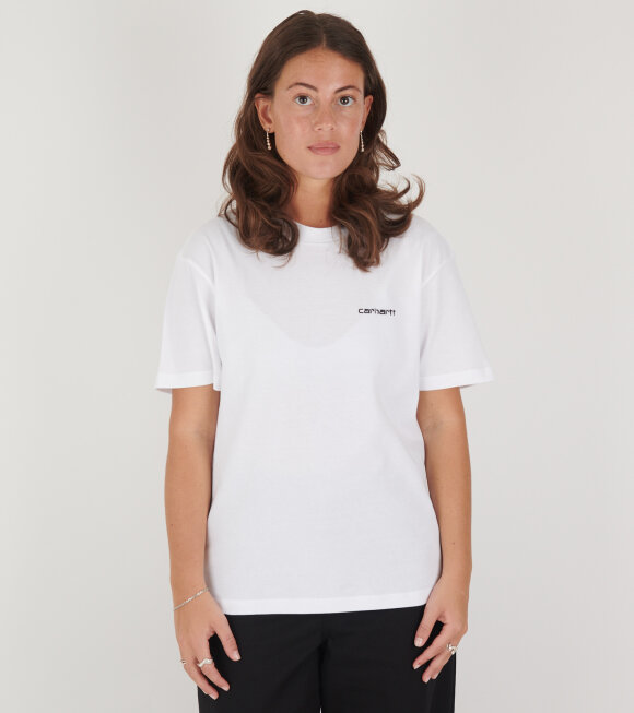 Carhartt WIP - W S/S Script Embroidery T-shirt White/Black