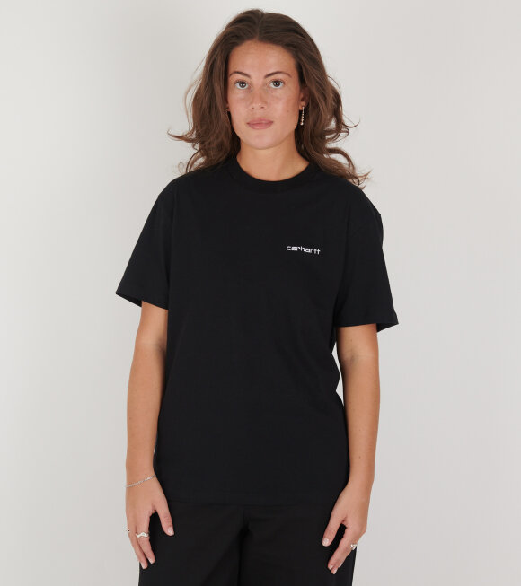 Carhartt WIP - W S/S Script Embroidery T-shirt Black/White