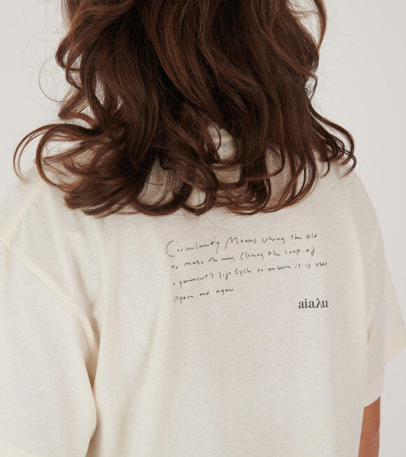 Aiayu - Aiayu Circular State Tee Pure Ecru