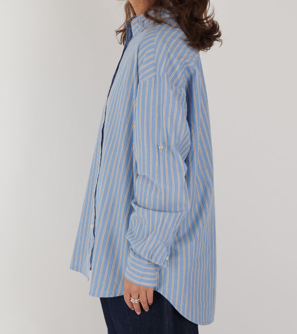 Aiayu - Shirt Striped Mix Baby Blue