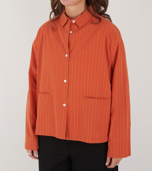 Aiayu - Alta Shirt Striped Mix Burnt Orange