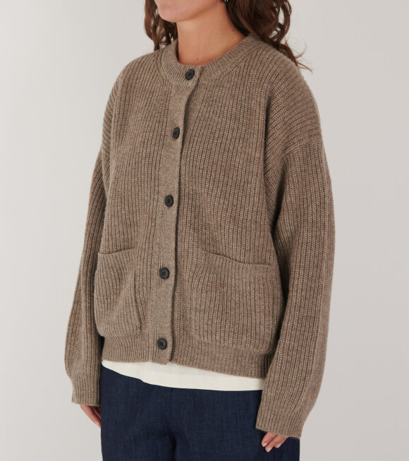 Aiayu - Bine Wool Cardigan Pure Soil