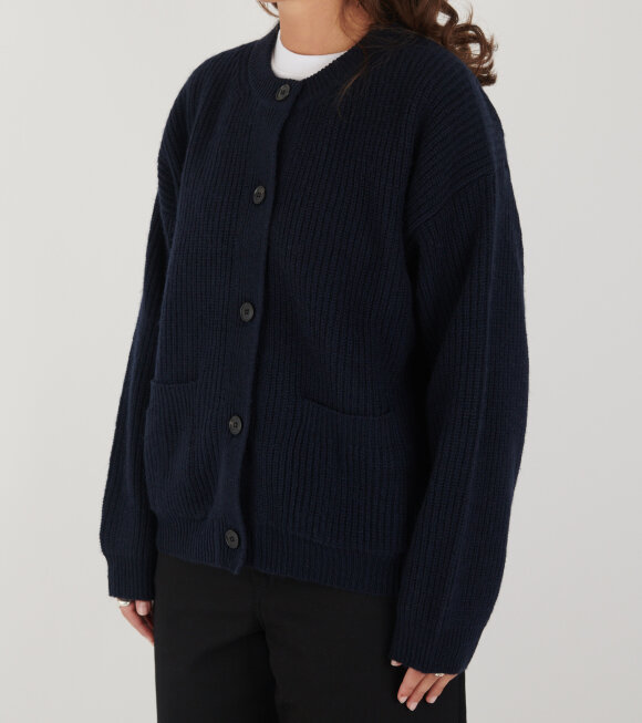 Aiayu - Bine Wool Cardigan Black/Blue