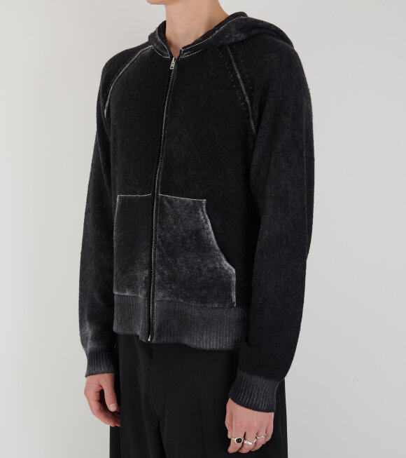 Acne Studios - Hooded Zip Sweater Black