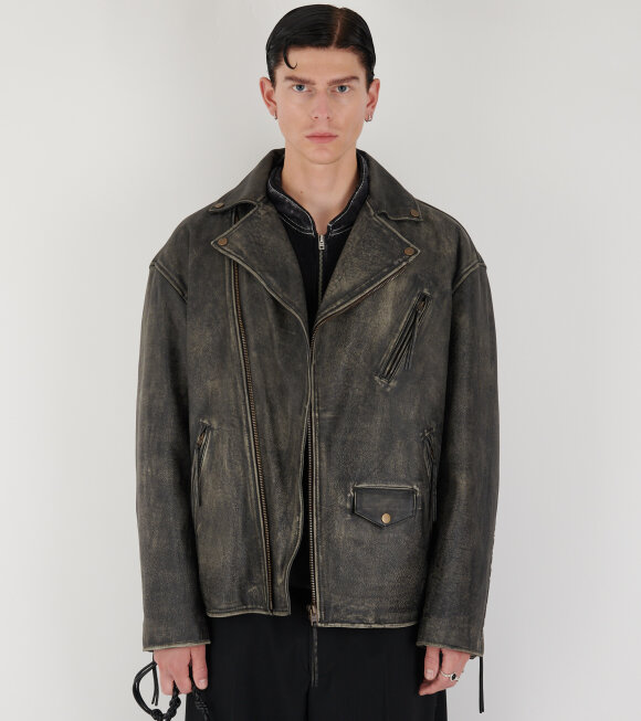 Acne Studios - Biker Leather Jacket Black