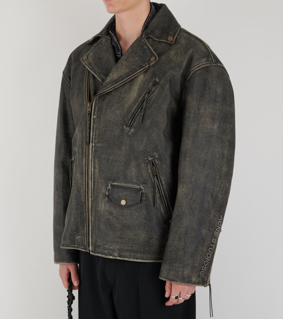 Acne Studios - Biker Leather Jacket Black