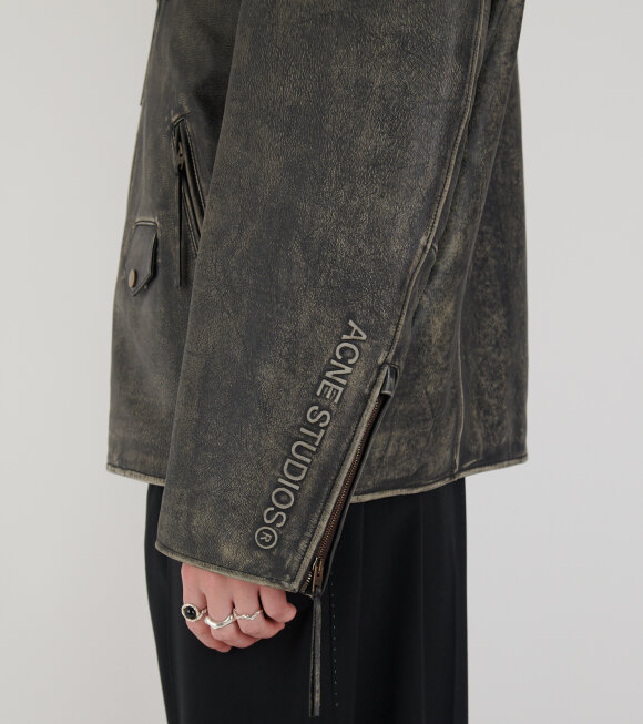 Acne Studios - Biker Leather Jacket Black