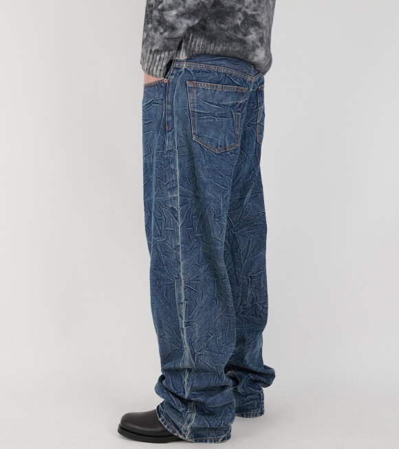 MM6 Maison Margiela - Crinkle Denim Jeans Blue