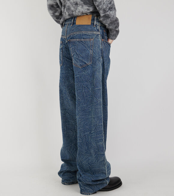 MM6 Maison Margiela - Crinkle Denim Jeans Blue