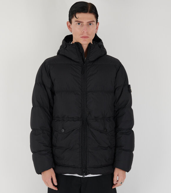 Stone Island - Garment Dyed Crinkle Reps Down Jacket Black