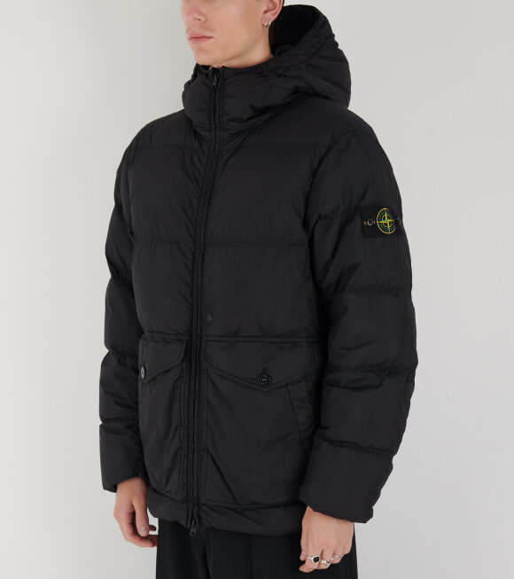 Stone Island - Garment Dyed Crinkle Reps Down Jacket Black