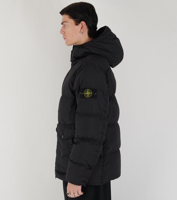 Stone Island - Garment Dyed Crinkle Reps Down Jacket Black