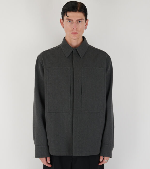 Jil Sander - Wool Overshirt Dark Grey