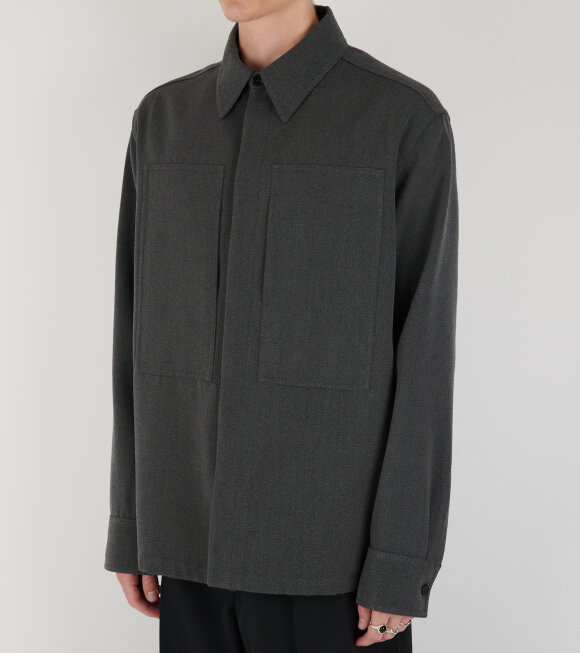 Jil Sander - Wool Overshirt Dark Grey