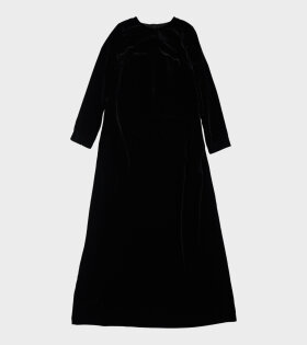 Silk Velvet Maxi Dress Black