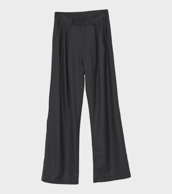 AF Agger - Fine Wool Wide Box Trousers Charcoal