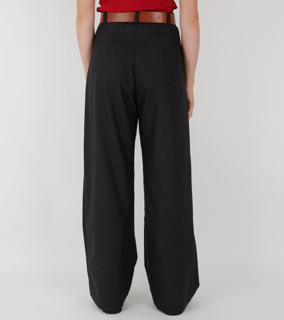 AF Agger - Fine Wool Wide Box Trousers Charcoal