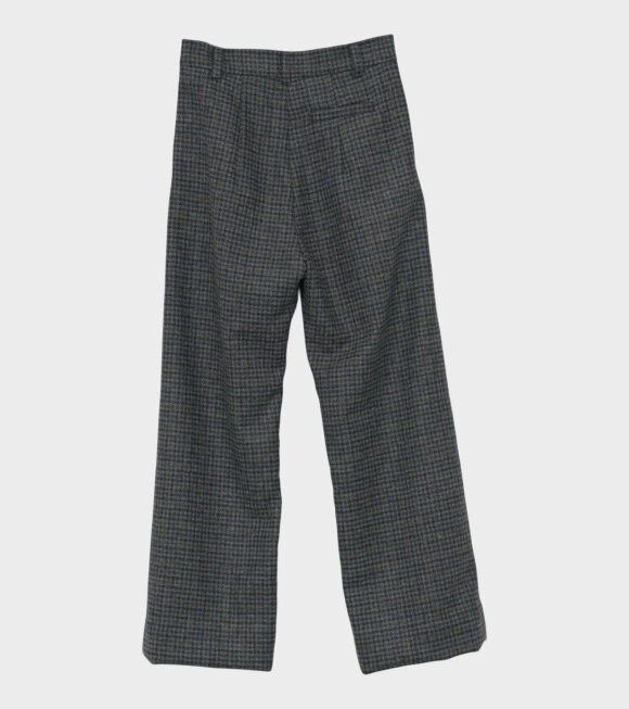 AF Agger - Shetland Wool Wide Box Trousers Blue/Grey