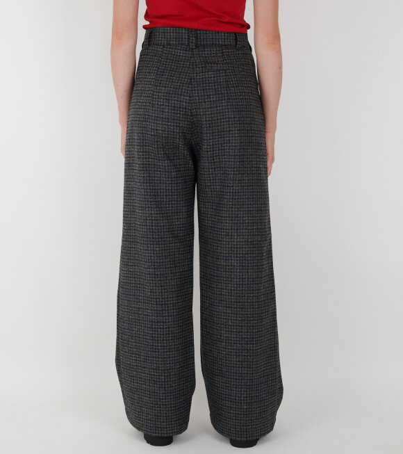 AF Agger - Shetland Wool Wide Box Trousers Blue/Grey