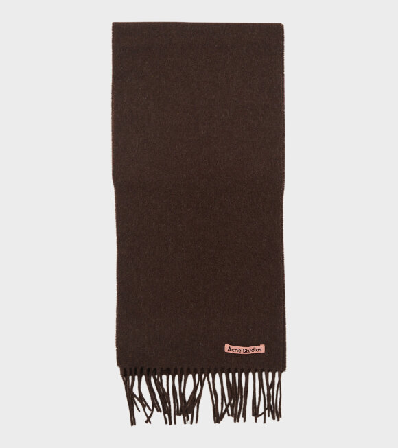 Acne Studios - Skinny Fringed Scarf Brown Melange