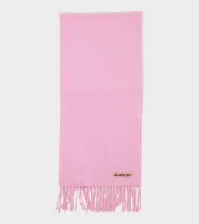 Skinny Fringed Scarf Cotton Candy Pink