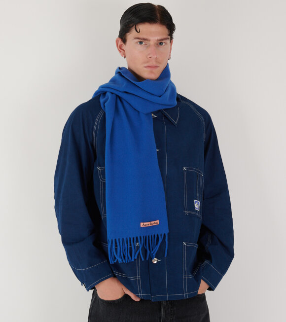 Acne Studios - Skinny Fringed Scarf Cobalt Blue