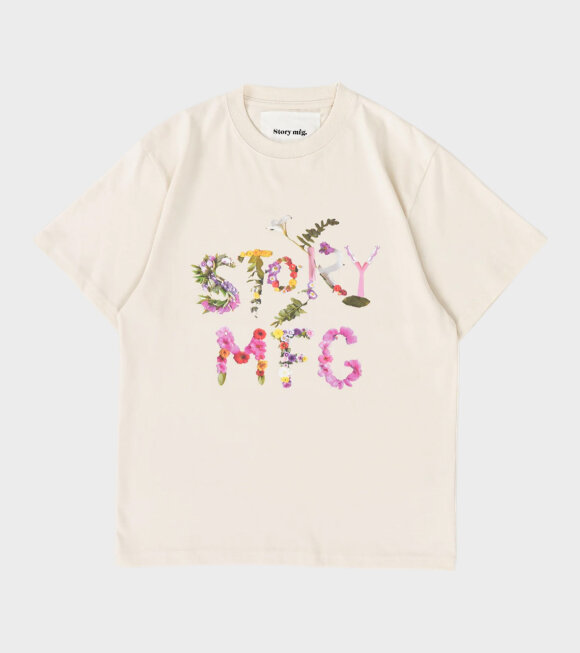 Story mfg. - Grateful Tee S/S Ecru Flora