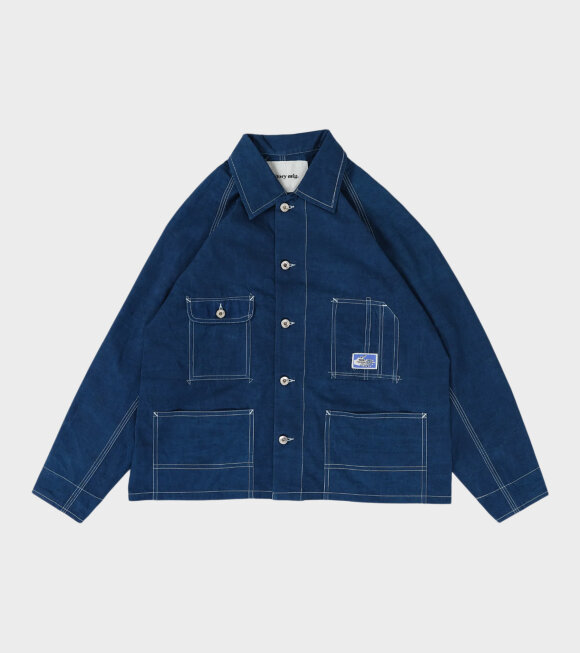 Story mfg. - Railroad Jacket Indigo Wonky Wear