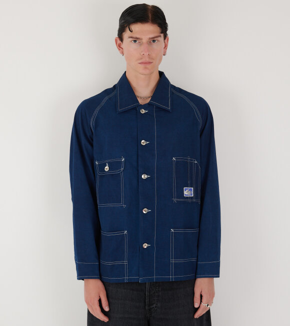 Story mfg. - Railroad Jacket Indigo Wonky Wear