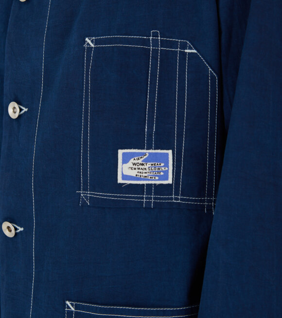 Story mfg. - Railroad Jacket Indigo Wonky Wear