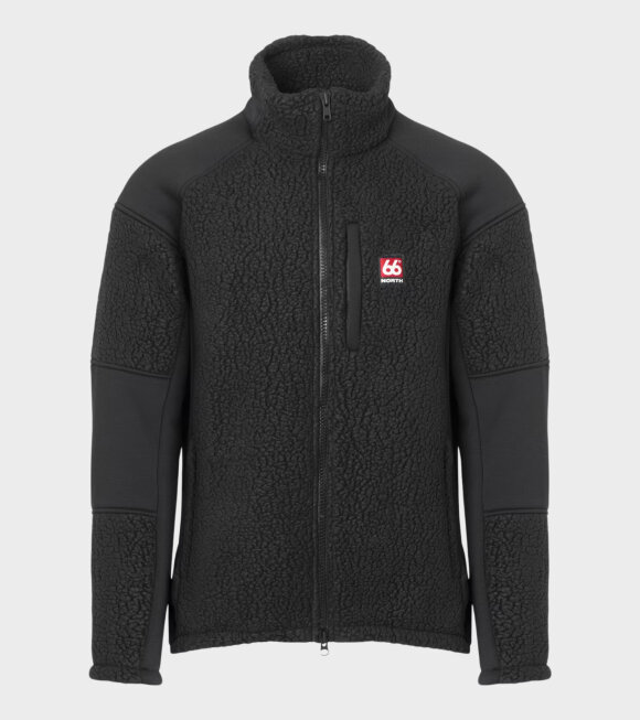 66 North - Tindur Shearling Fleece Jacket Black