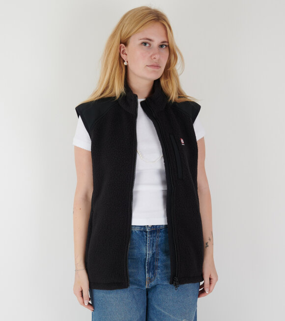 66 North - Tindur Shearling Fleece Vest Black