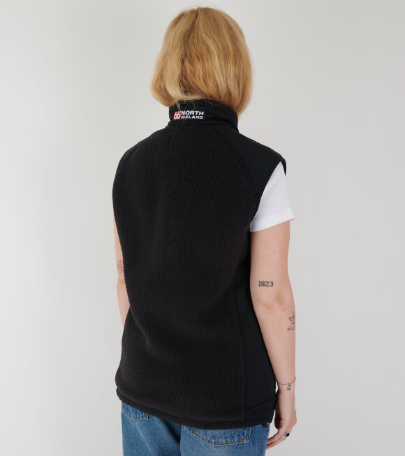 66 North - Tindur Shearling Fleece Vest Black