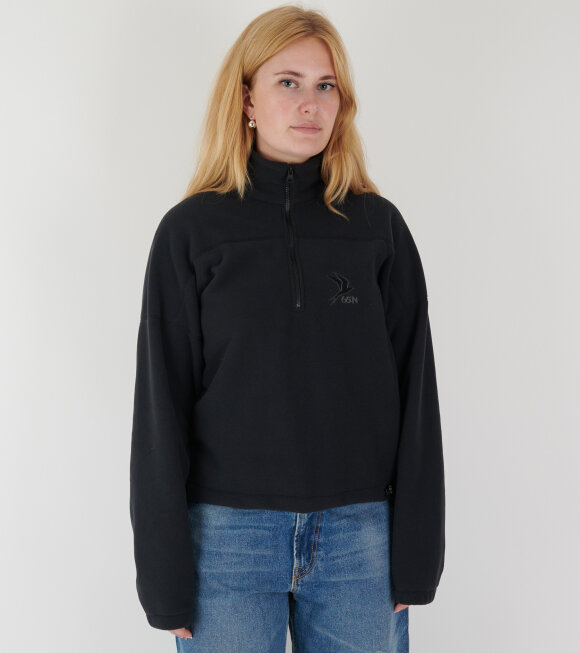 66 North - Kria Cropped Fleece Zipneck Black